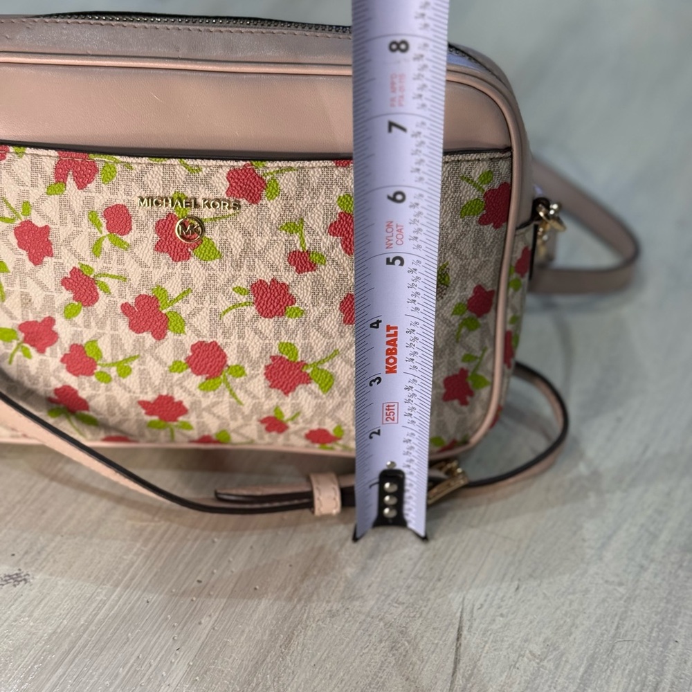 Michael Kors Pink Crossbody Bag with Red Strawberry Print - Picture 9 of 14